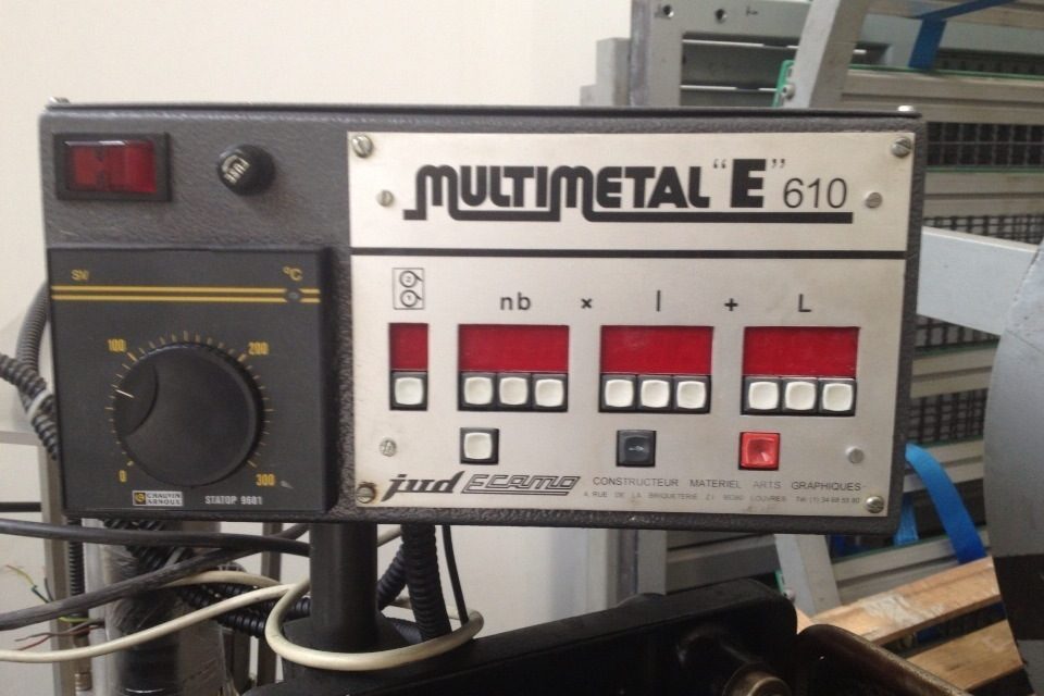 HEIDELBERG platine format 34x46, systeme dorure Multimetal E610